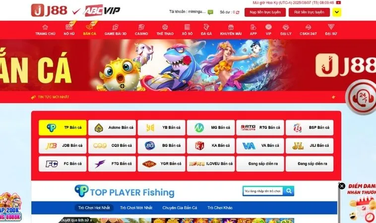 Các nhà cung cấp game bắn cá uy tín có mặt tại J88