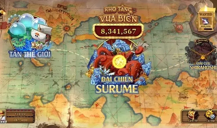 Bản đồ trong game Bắn Cá Đại Hải Trình Tại J88