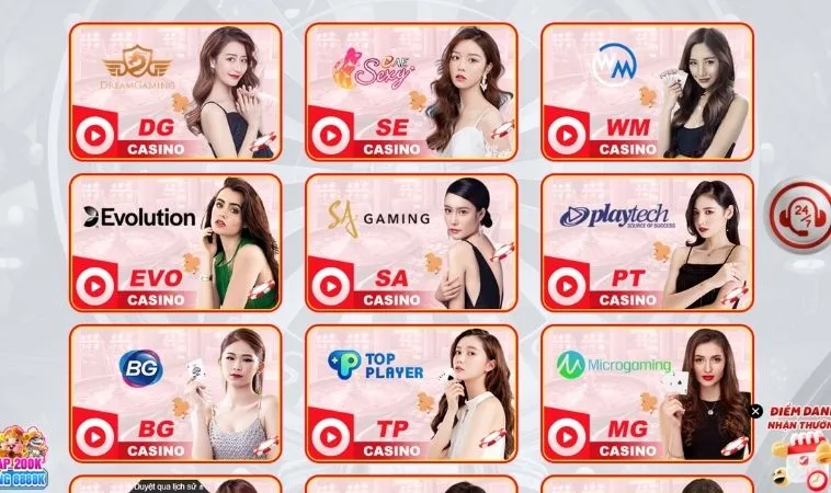 Sảnh Casino Online J88 có dàn dealer xinh đẹp